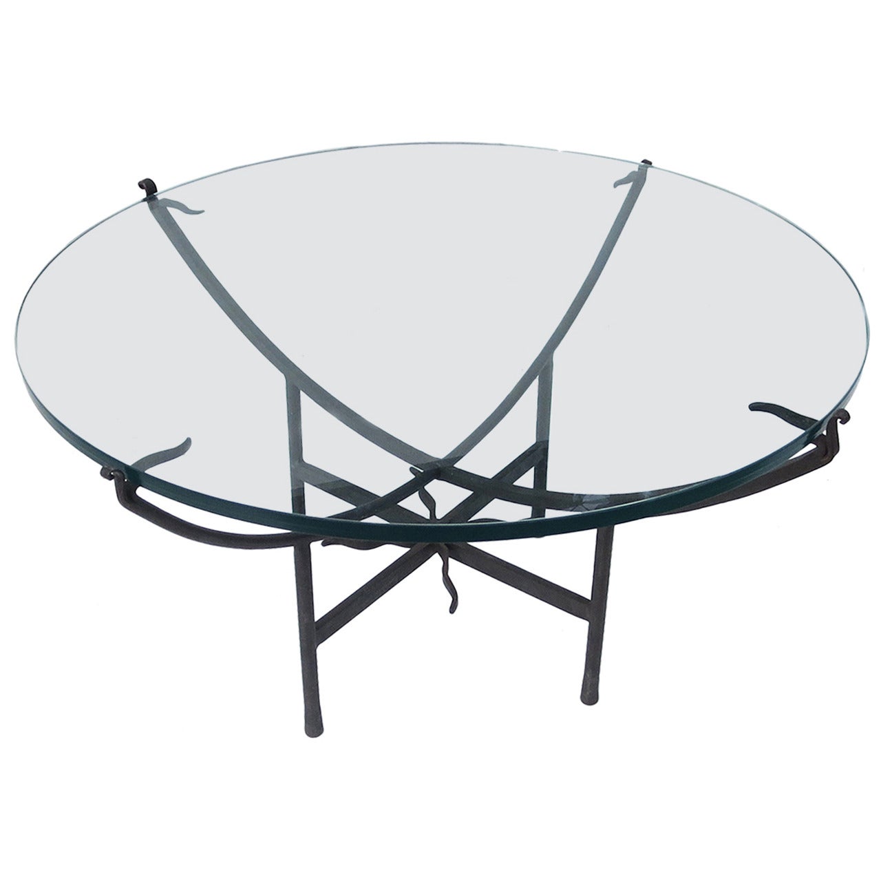 Elegantly Tasteful Iron and Glass Coffee Table
