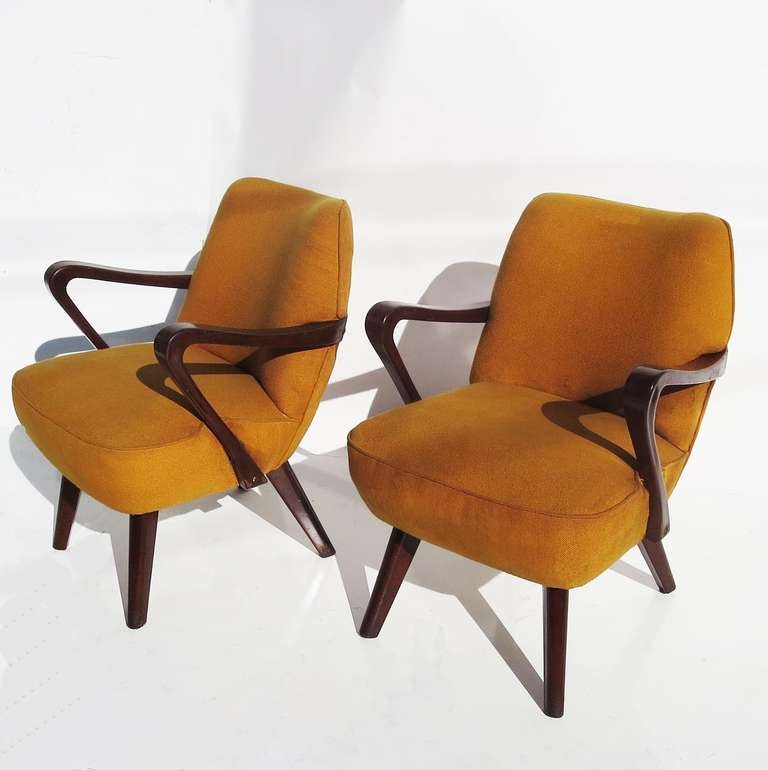 Mid-Century Modern Lounge Chairs from MV Augustus Ocean Liner