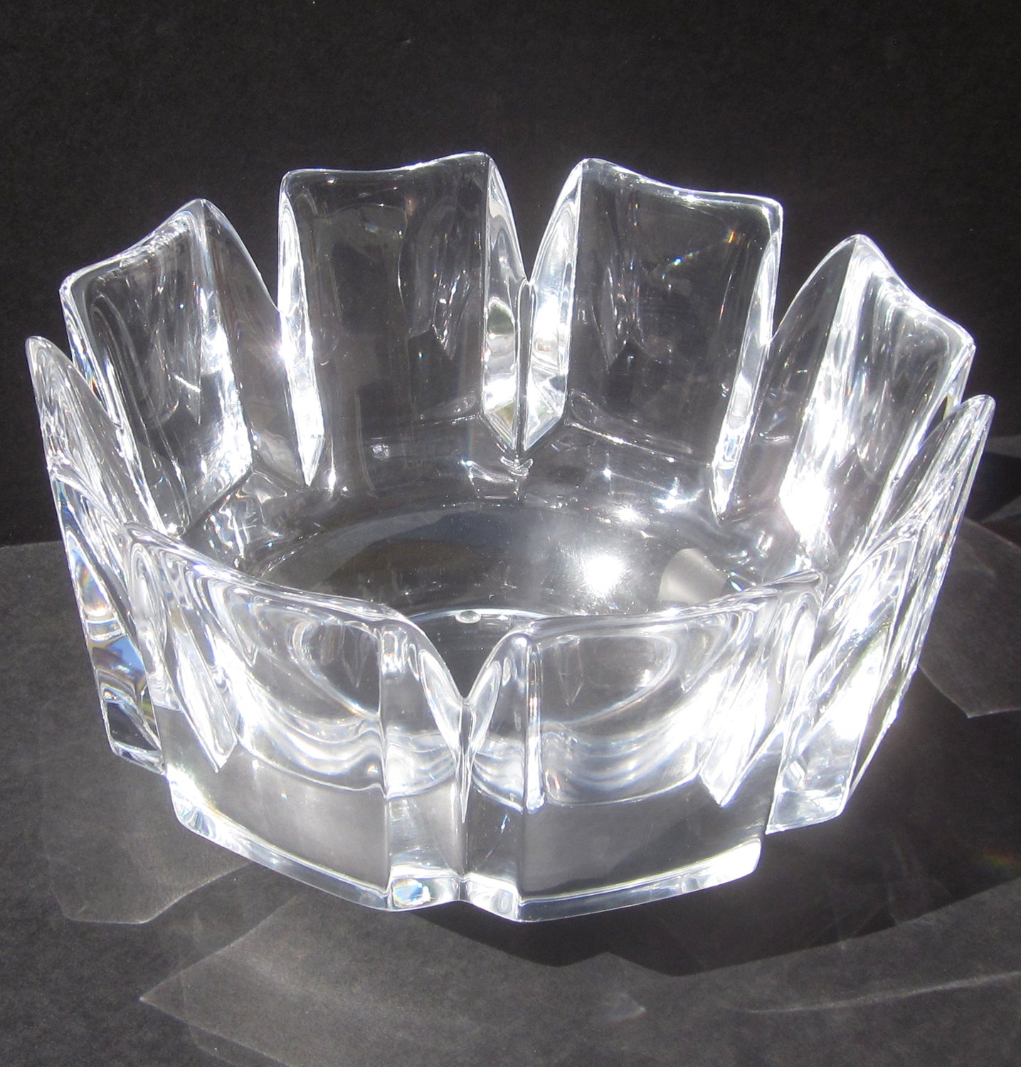 Orrefors Lead Crystal Bowl by Edvin Ohrstrom