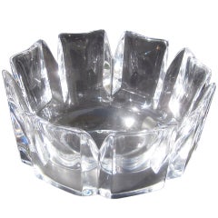 Vintage Orrefors Lead Crystal Bowl by Edvin Ohrstrom