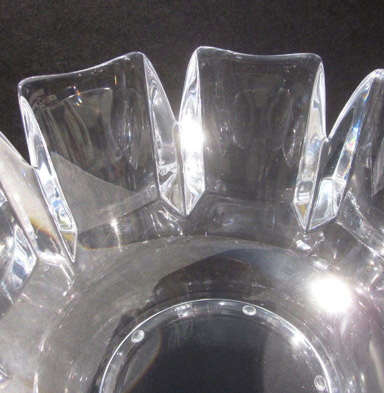 Orrefors Lead Crystal Bowl by Edvin Ohrstrom In Excellent Condition In North Hollywood, CA