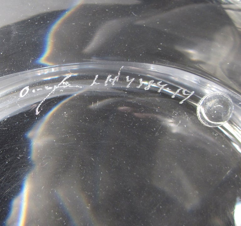 Mid-20th Century Orrefors Lead Crystal Bowl by Edvin Ohrstrom