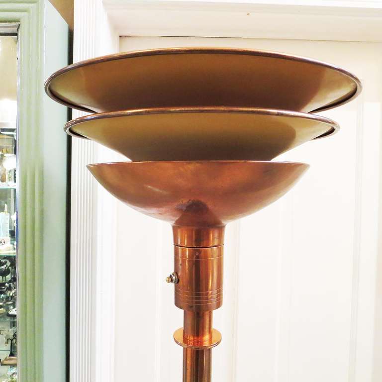 Art Deco Rare and Important Gilbert Rohde Torchere Lamp