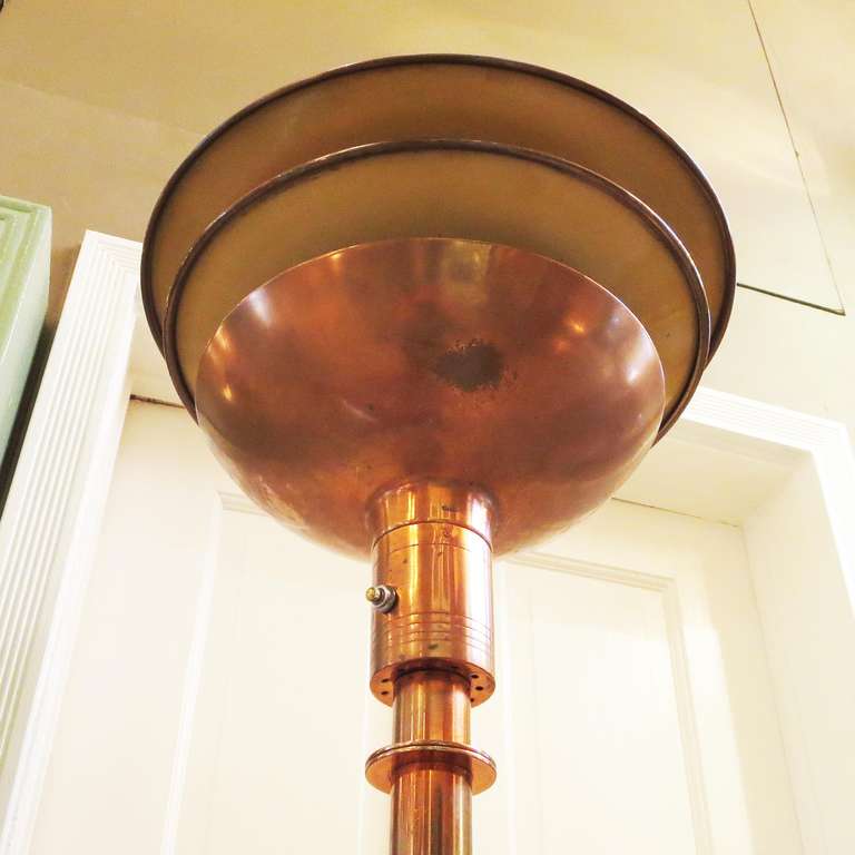 Mid-20th Century Rare and Important Gilbert Rohde Torchere Lamp