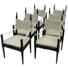 Hollywood Regency "Throne" Chairs