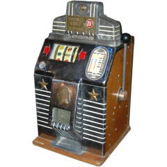 Jennings 25 Cent Bronze Chief Slot Machine