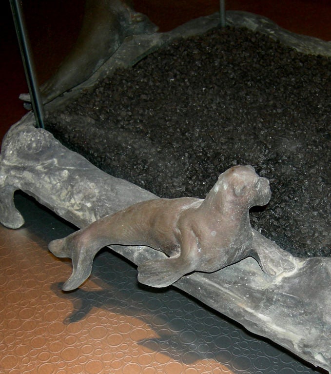 Bronze Sea Lion Lighted Aquarium or Terrarium 2