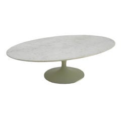 Oval Marble Topped Coffee Table by Saarinen for Knoll