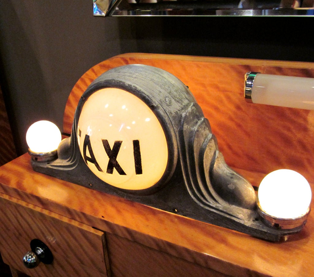 American Art Deco Taxi Cab Lamp