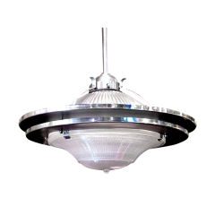 Art Deco "Saturn" Halophane Lamp 