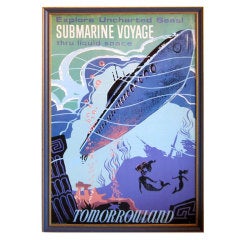 Vintage Disneyland "Submarine Voyage" Ride Poster