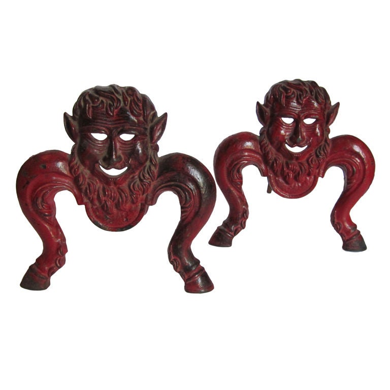 Red Devil Cast Andirons