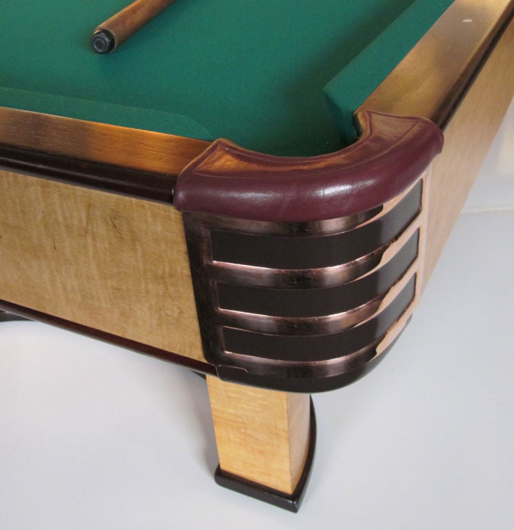 Mid-20th Century Donald Deskey Designed Brunswick Paramount Pool Table For Sale