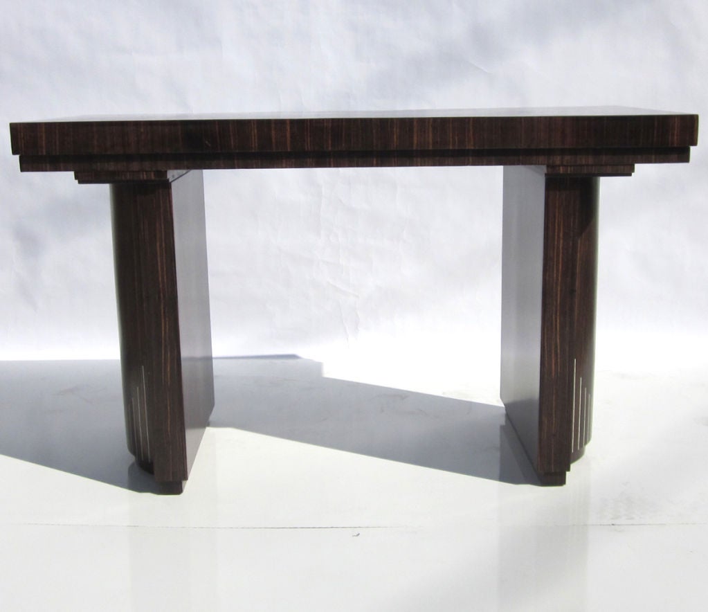 Jacques Ruhlmann Art Deco Desk in Macassar Ebony In Good Condition In North Hollywood, CA