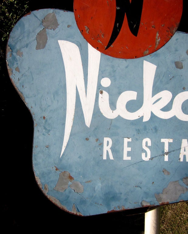 Steel Hollywood Landmark Nickodell Restaurant Sign