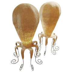 Sculptural Mid-Century Octopus Floor Lamps