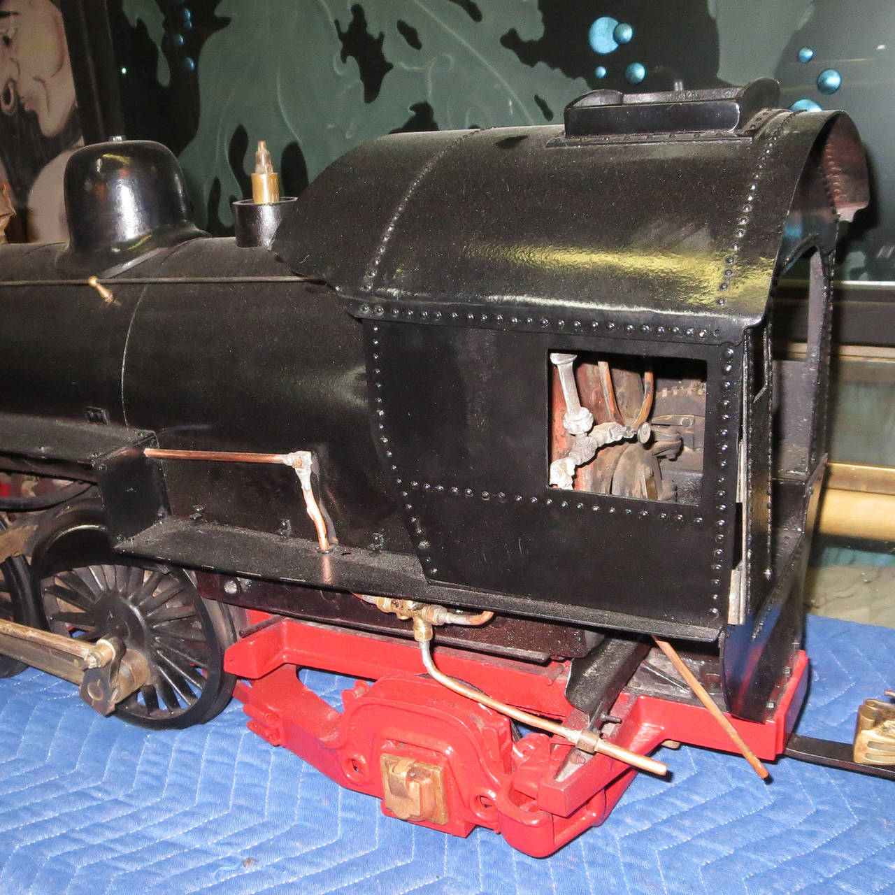 Folk Art Live Steam Locomotive Train and Coal Car