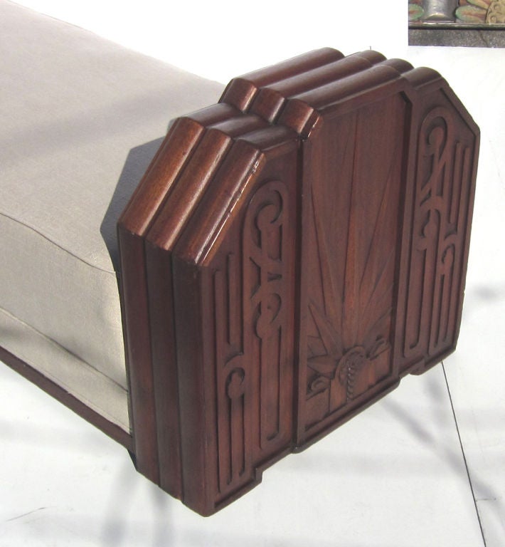Carved Pantages Theater Hollywood Art Deco Bench