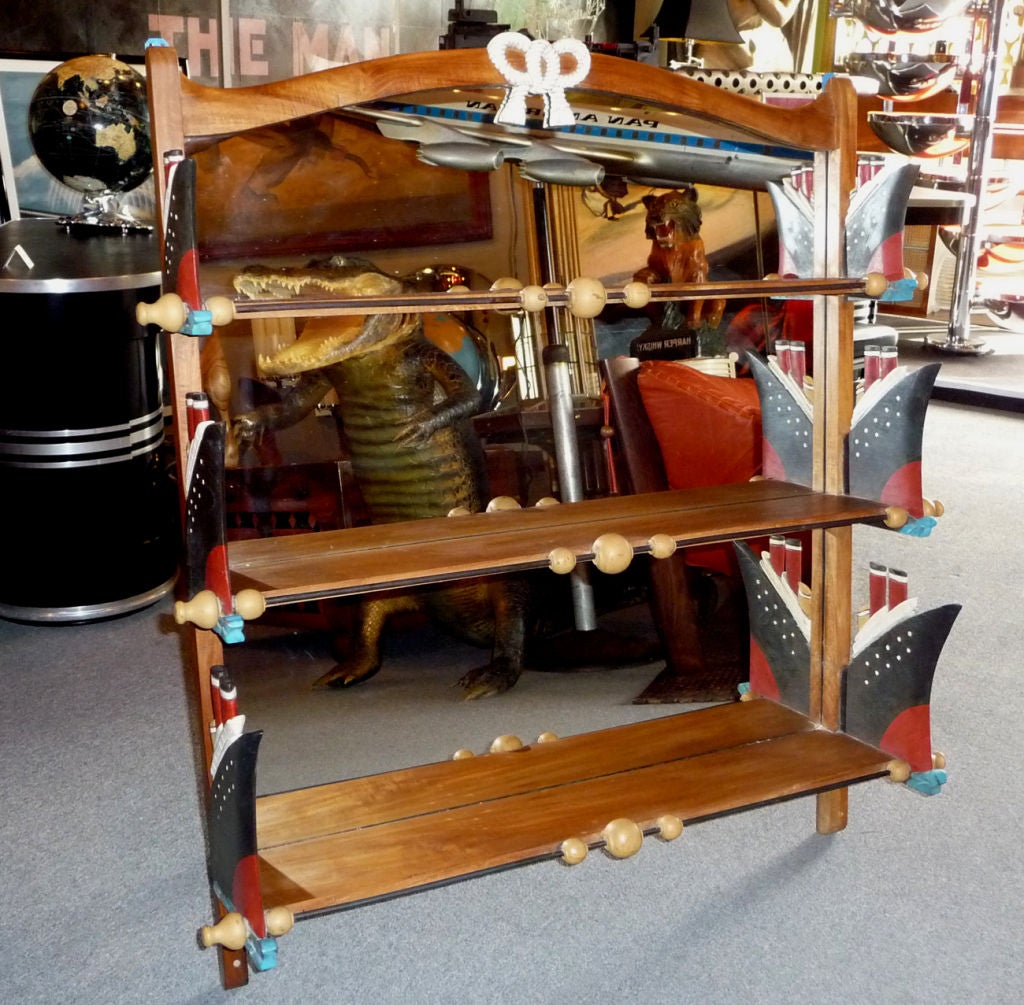 Ocean Liner Mirrored Wall Shelf