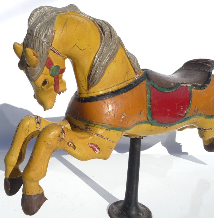 20th Century Original Wooden Carousel 