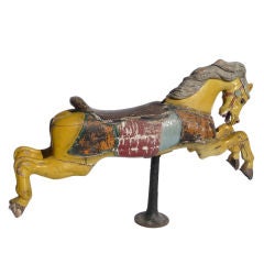 Antique Original Wooden Carousel "Painted Pony" by Parker