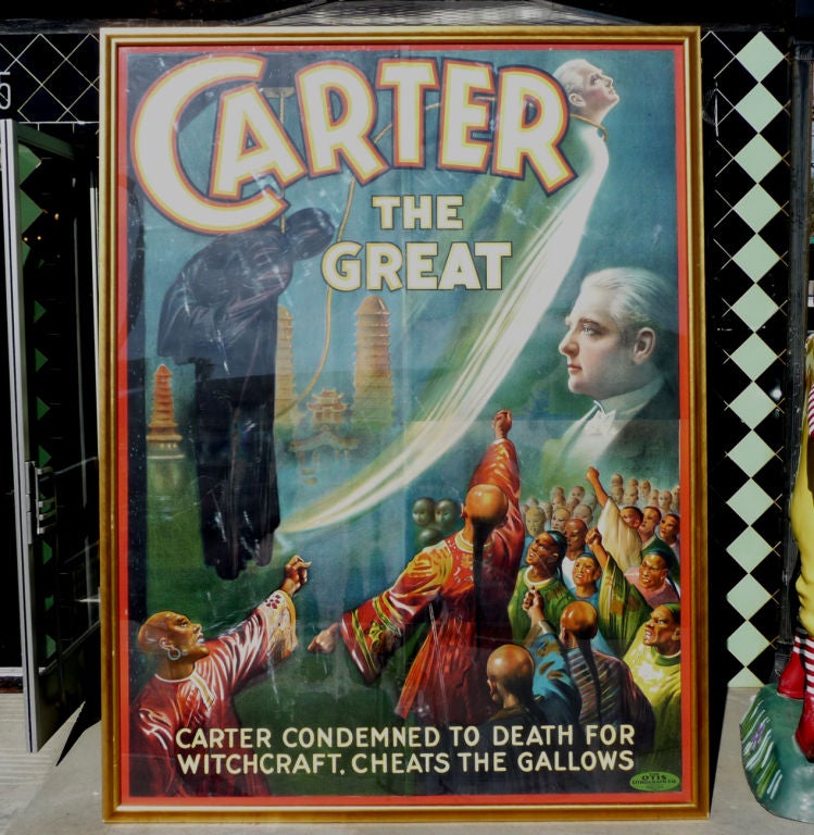 Carter The Great Massive Framed Magic Poster at 1stDibs