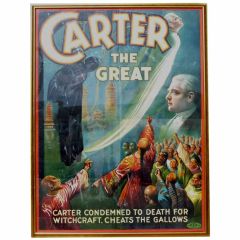 Antique Carter The Great Massive Framed Magic Poster