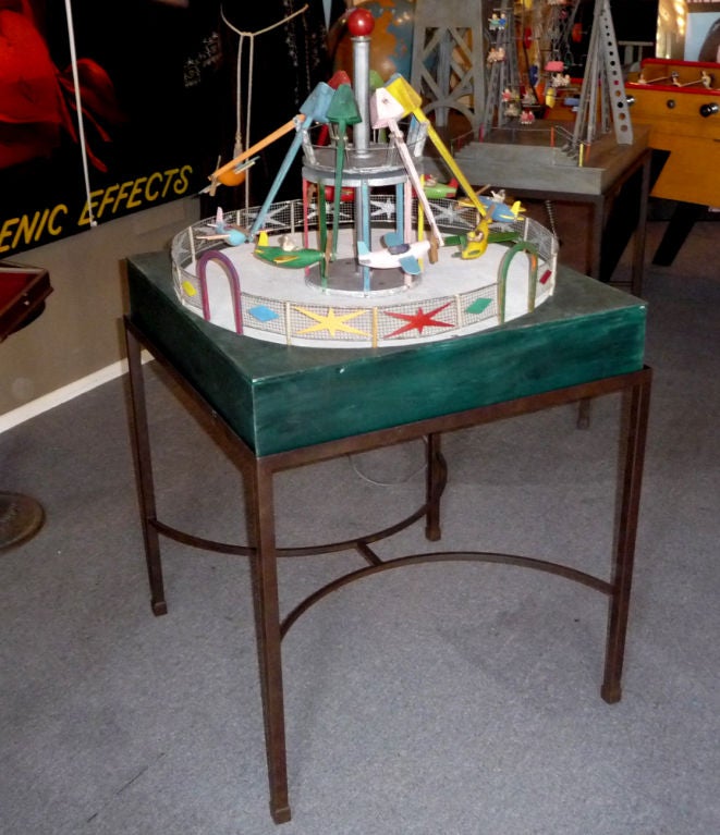 A super charming miniature version of an airplane kiddie ride, this was created by a ride operator at the defunct 