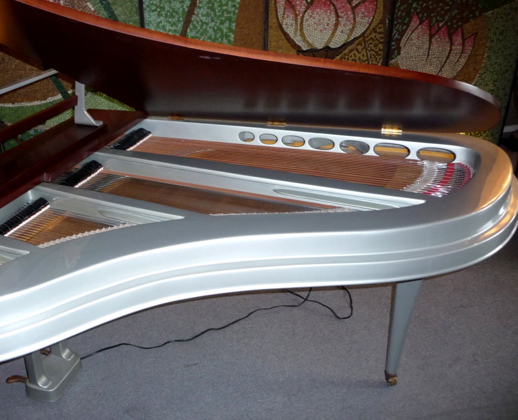 Dutch Mid Century Aluminum Grand Piano by Rippen