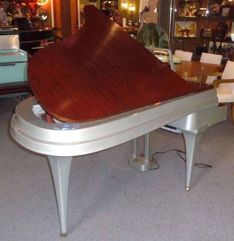 Mid-20th Century Mid Century Aluminum Grand Piano by Rippen