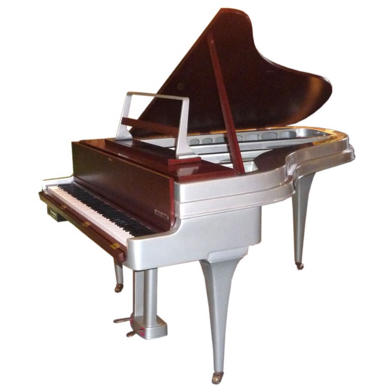 Mid Century Aluminum Grand Piano by Rippen
