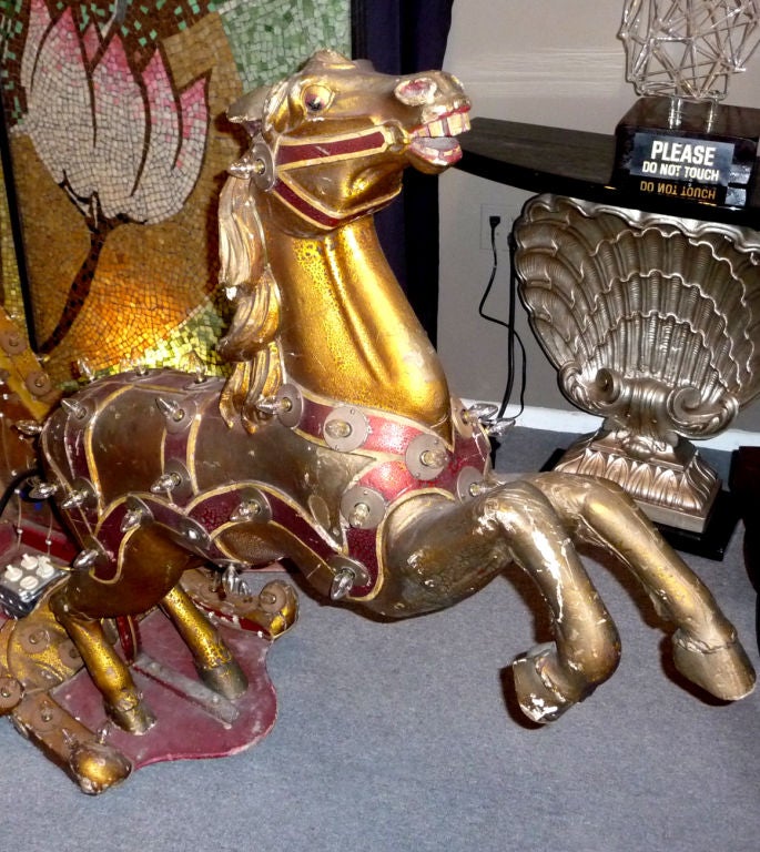American Gilded Carousel Horse from Ghirardelli Square
