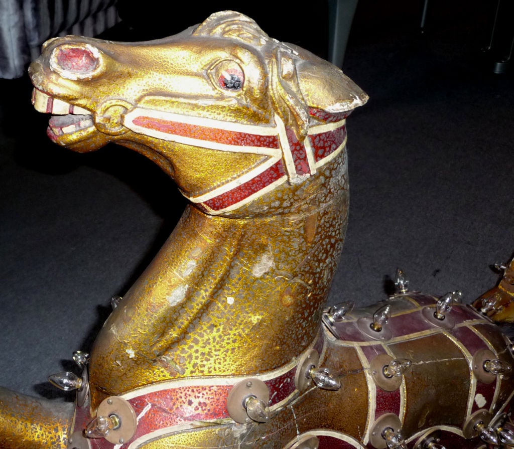 Gilded Carousel Horse from Ghirardelli Square 4