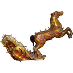 Vintage Gilded Carousel Horse from Ghirardelli Square