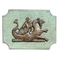 Vintage Stylized King Neptune Wall Plaque