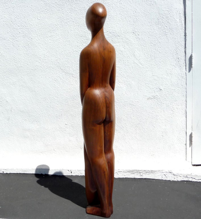 Polished Walnut Carving by California Sculptor Julie MacDonald 2