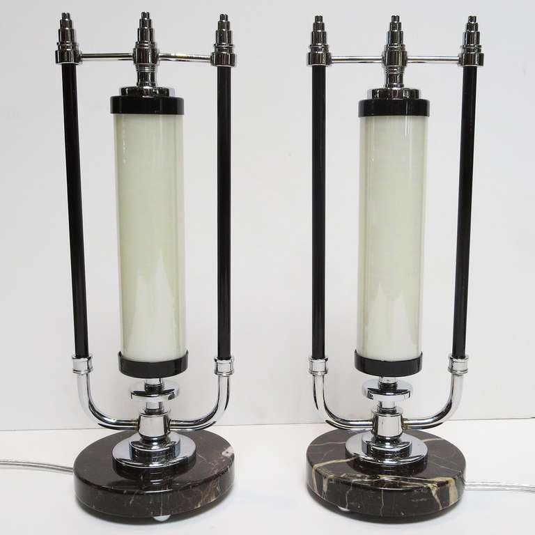 American Art Deco Restored Table Lamps