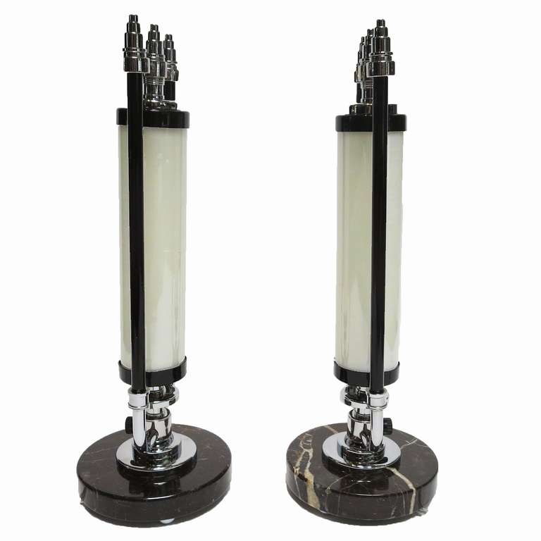Art Deco Restored Table Lamps In Excellent Condition In North Hollywood, CA