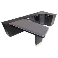 Stylized Modular Mid Century "Navy" Desk 9