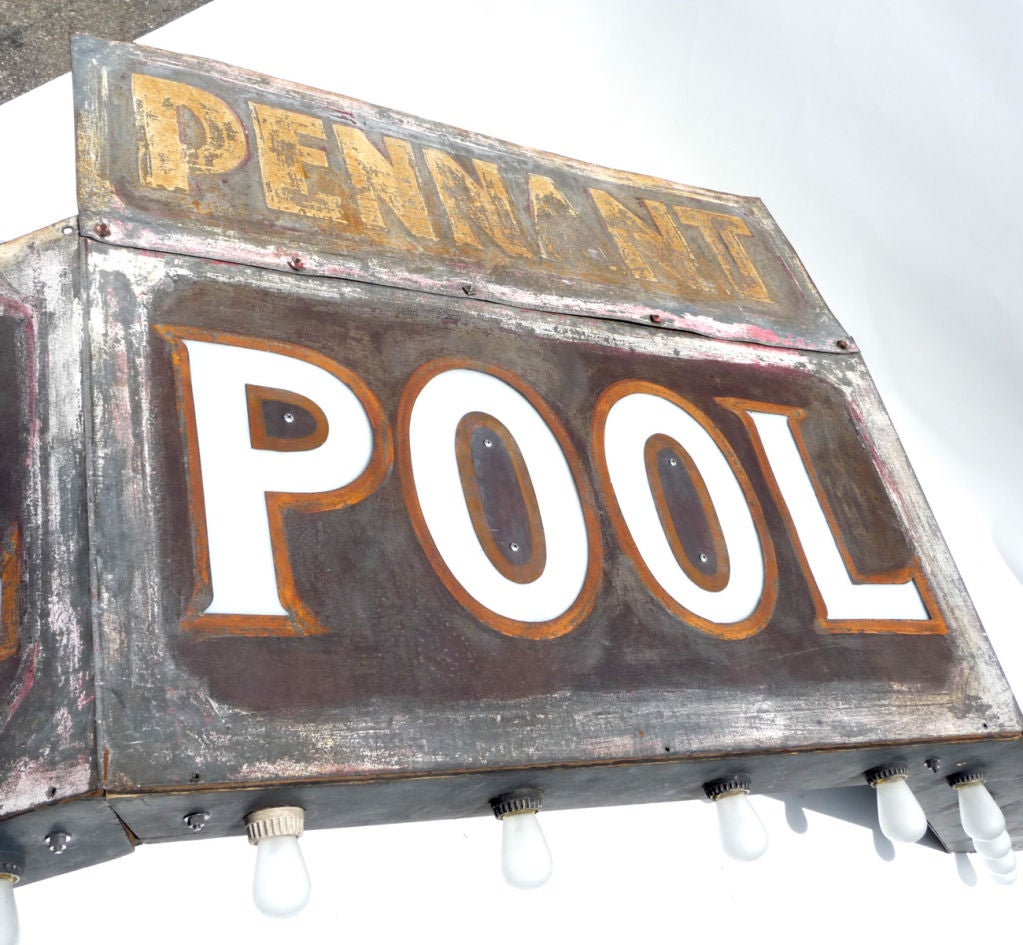 vintage pool hall signs