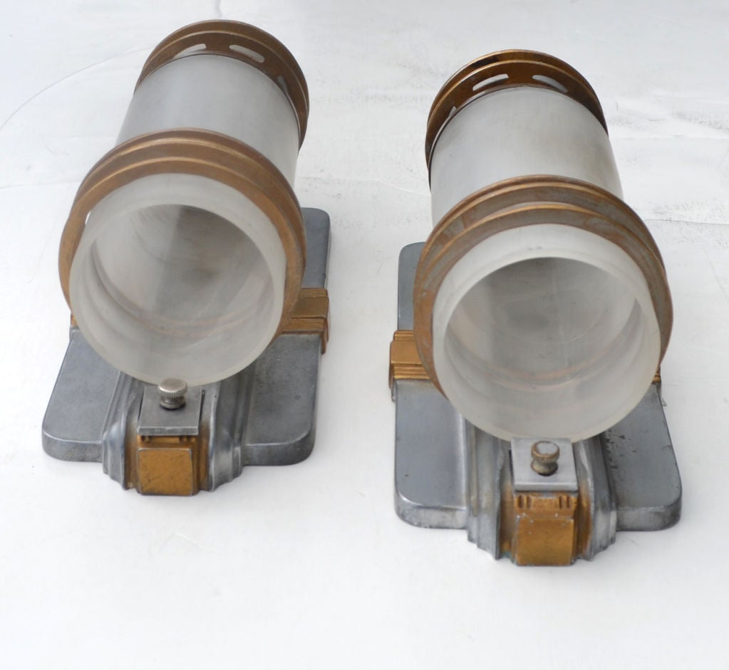 Cast Cocoanut Grove Art Deco Wall Sconces - Three Pairs Available