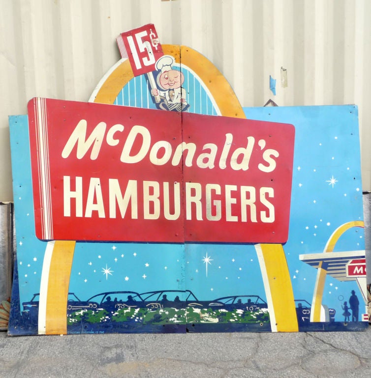 Started in San Bernadino, California in 1940 by the McDonalds brothers, a solid following was built around the 15 cent hamburger. When milk shake blender salesman Ray Kroc wandered in in 1955, he decided his future would be in franchising this