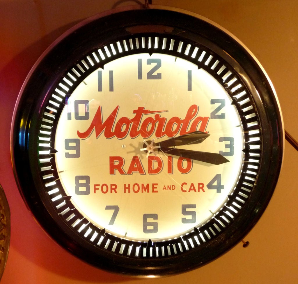 The ultimate in advertising! Neon clocks were meant to attract attention, and a natural for advertising a product. The 