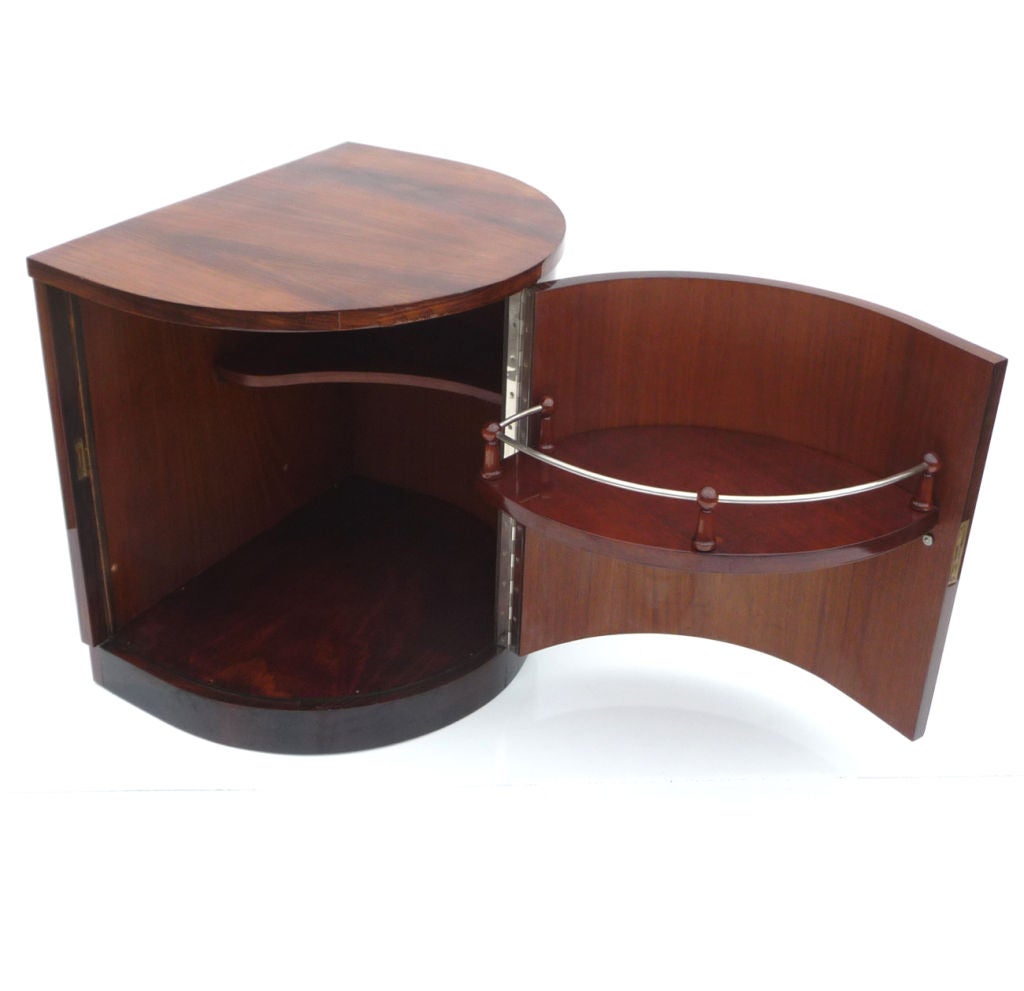 Stylish Art Deco Walnut Cocktail Cabinet