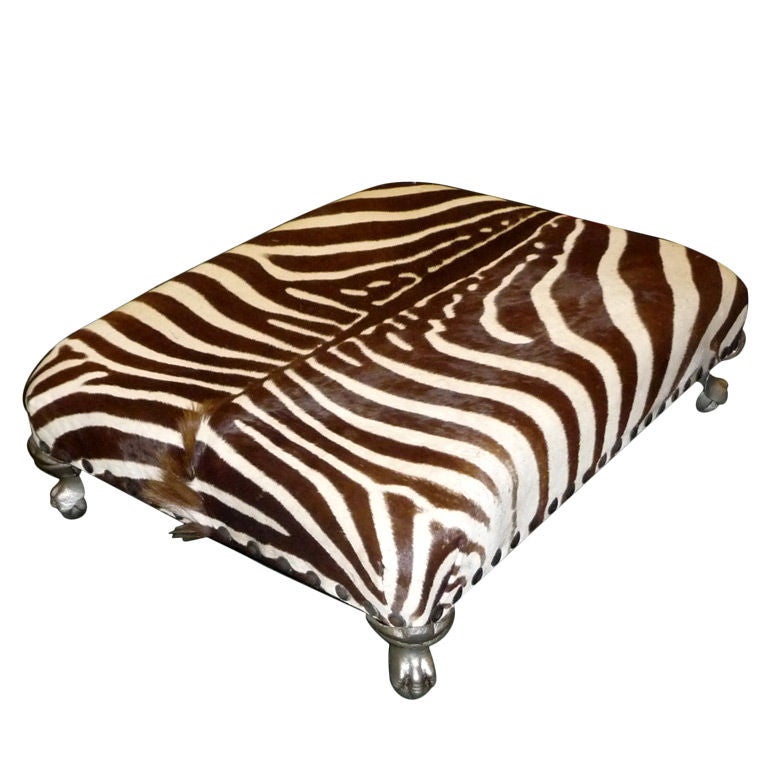 Zebra Hide Bench