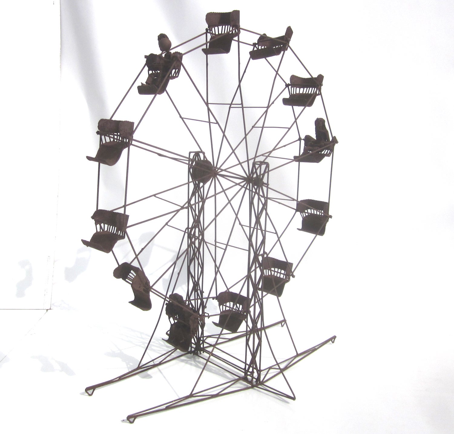 Intricate Folk Art Ferris Wheel For Sale