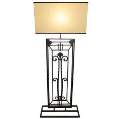 Art Deco Formed Iron Floor Lamp