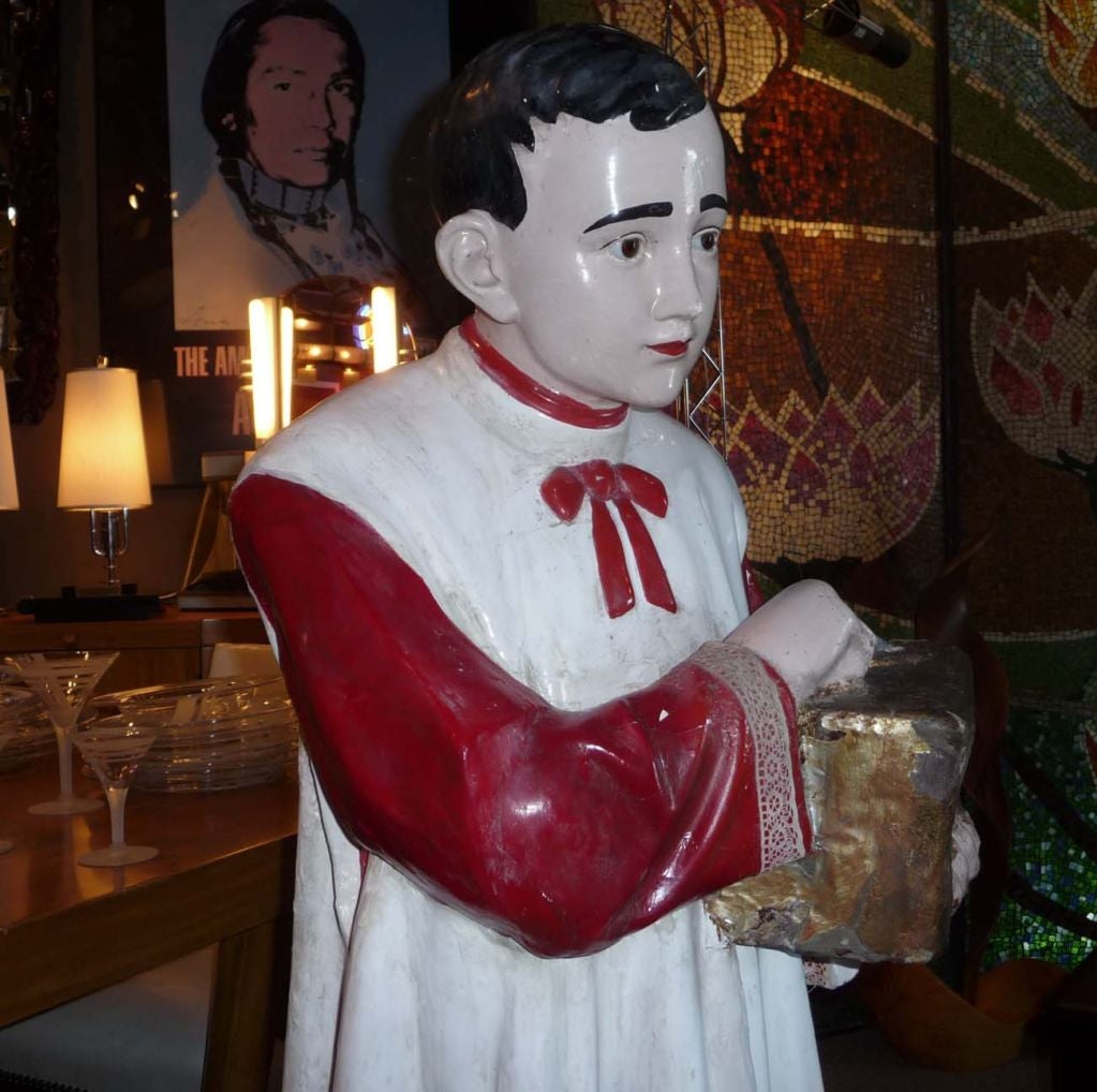 Life Sized Altar Boy Church Collection Box