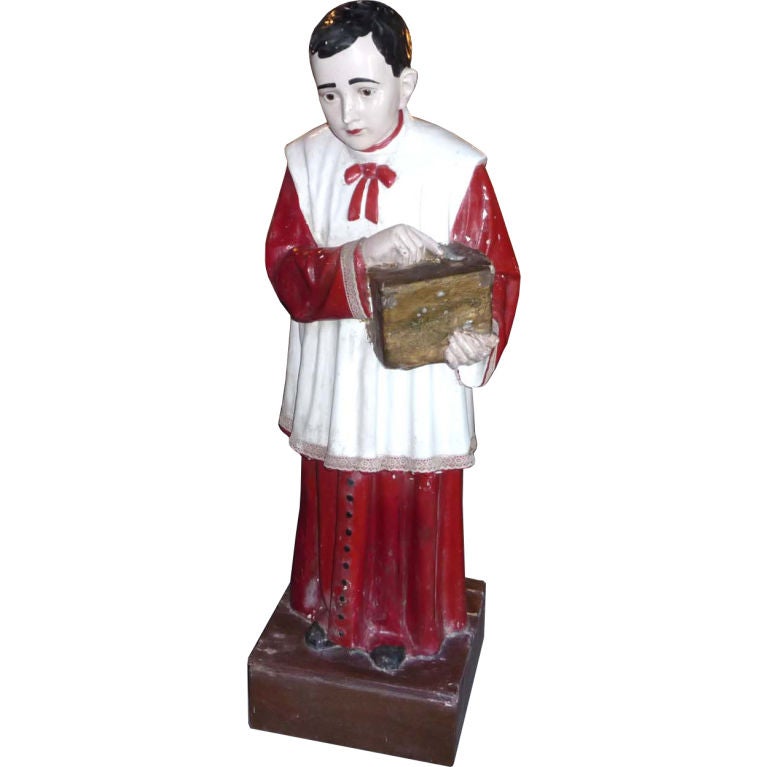 Life Sized Altar Boy Church Collection Box