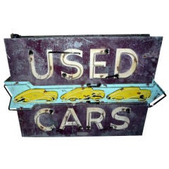 Vintage Cars Animated Double Sided Neon Sign